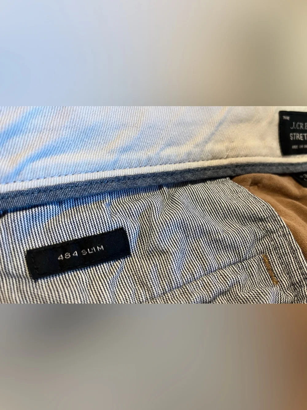M J. Crew Stretch 484 | 32x30 | Slim Brown Chino Pants